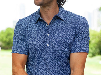 Performance Sport Range Polo - Bandana Print Navy