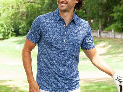 Performance Sport Range Polo - Bandana Print Navy