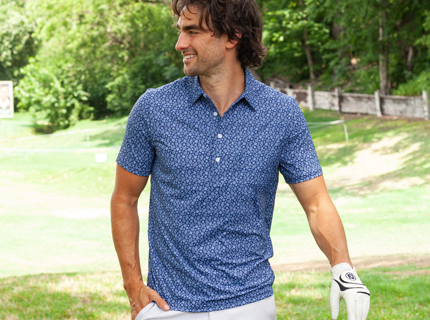 Performance Sport Range Polo - Bandana Print Navy
