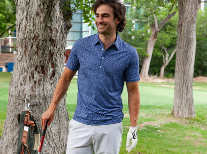 Performance Sport Range Polo - Bandana Print Navy