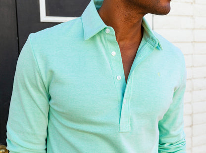Long Sleeve Range Polo - Mint
