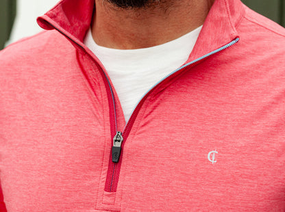 FEATHER PERFORMANCE PULLOVER - Heather Red