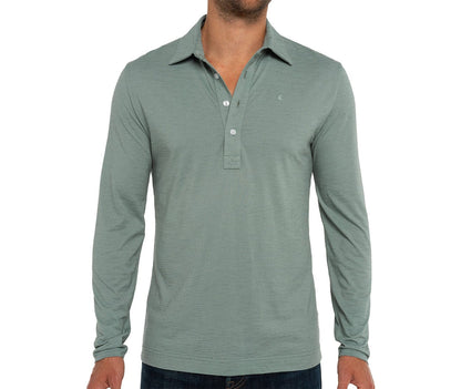 brrr° Long Sleeve Range Polo - Sage