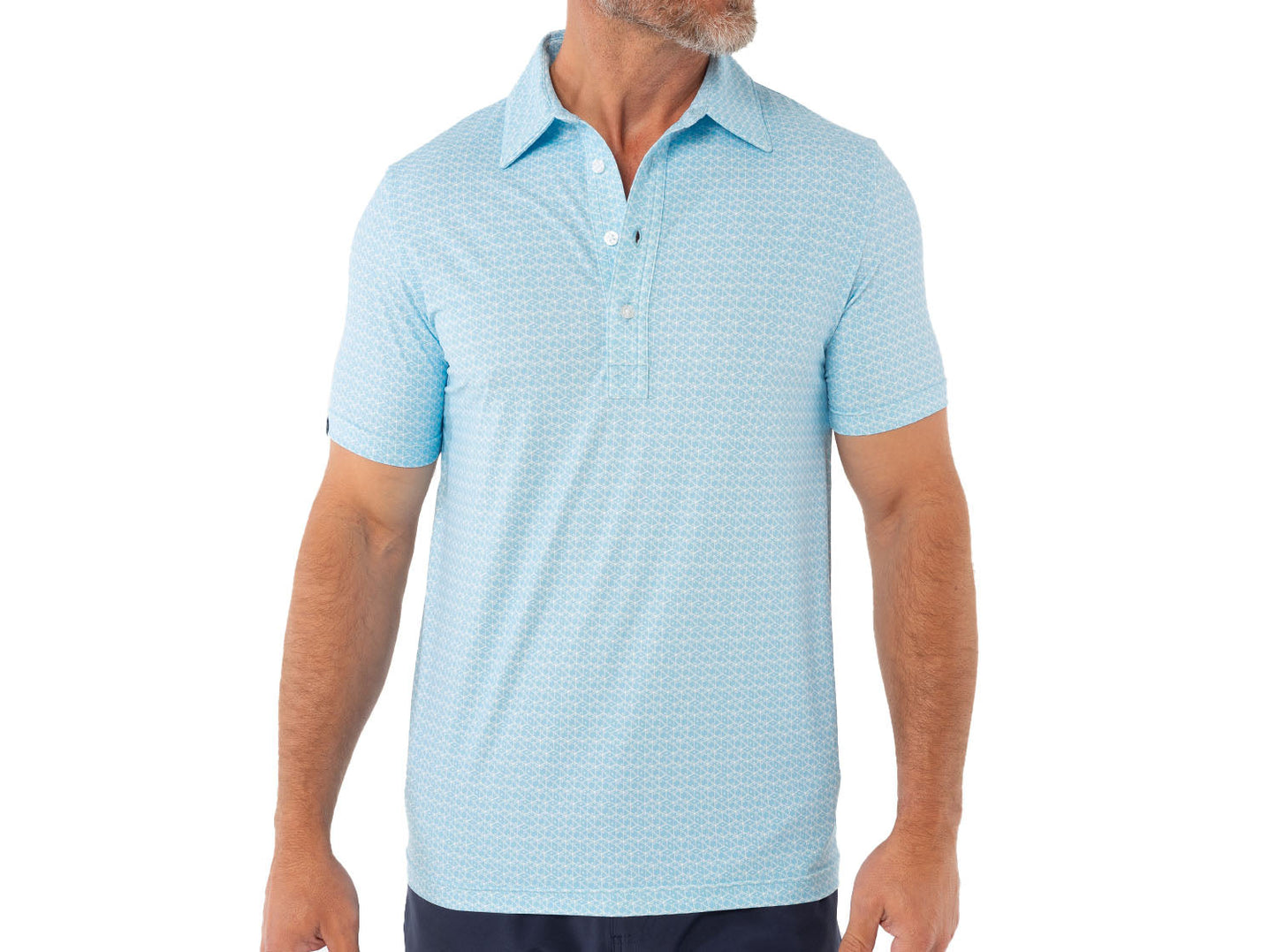 PERFORMANCE SPORT RANGE POLO - Roll ‘em Print Light Blue