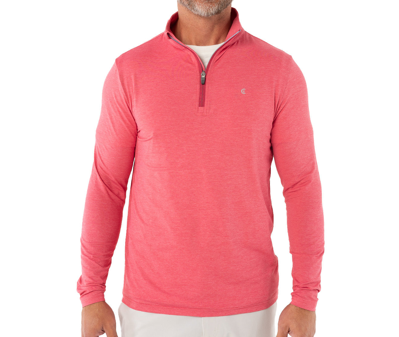 FEATHER PERFORMANCE PULLOVER - Heather Red
