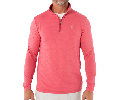 FEATHER PERFORMANCE PULLOVER - Heather Red