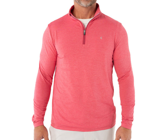 FEATHER PERFORMANCE PULLOVER - Heather Red