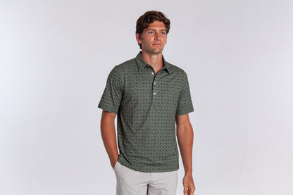 Performance Sport Range Polo - Durango Print Olive