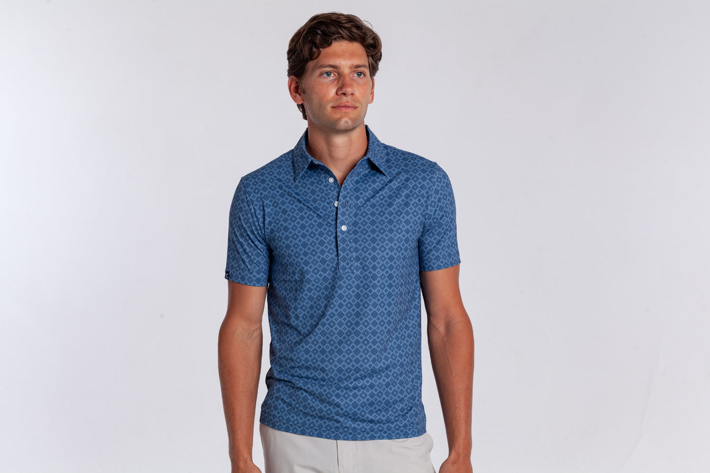 Performance Sport Range Polo - Durango Print Blue
